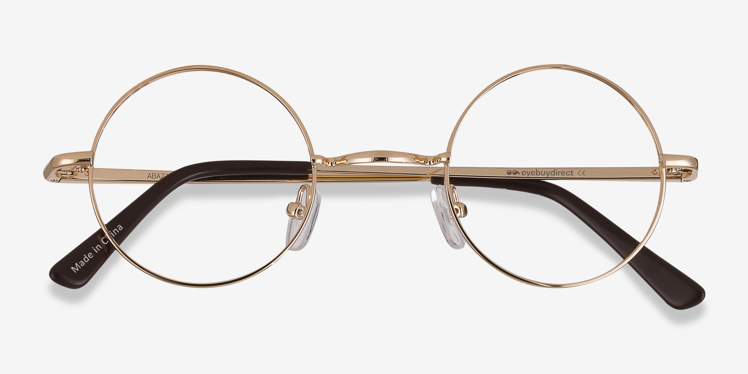 Abazam Round Golden Full Rim Eyeglasses | Eyebuydirect Canada