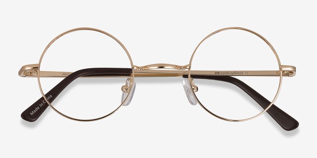 Abazam Golden MetalEyeglass Frames from EyeBuyDirect, Closed View