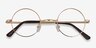 Abazam Golden MetalEyeglass Frames from EyeBuyDirect, Closed View
