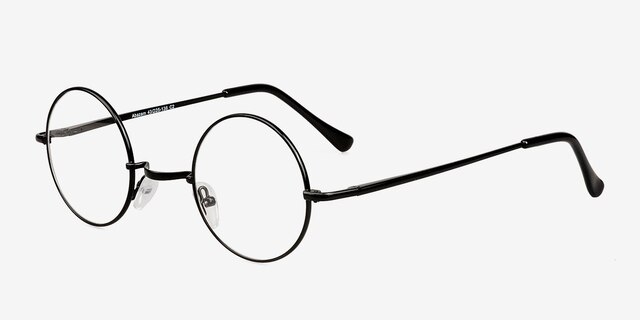 Abazam Black MetalEyeglass Frames from EyeBuyDirect, Angle View