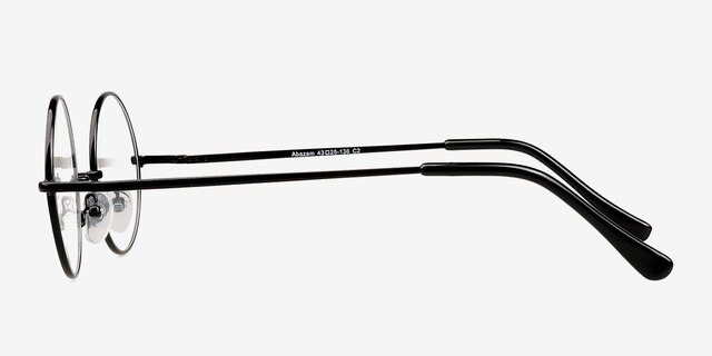 Abazam Black MetalEyeglass Frames from EyeBuyDirect, Side View