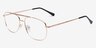 AbdulinoL Golden MetalEyeglass Frames from EyeBuyDirect, Angle View