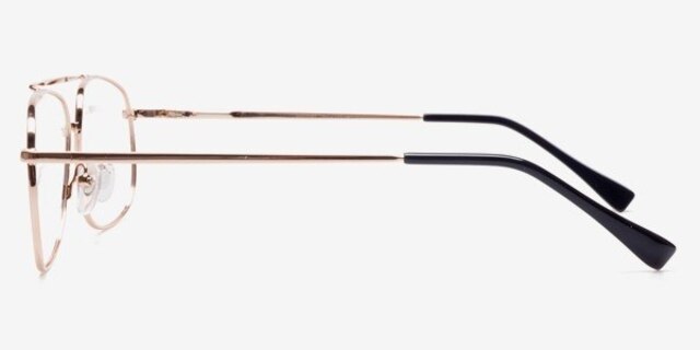 AbdulinoL Golden MetalEyeglass Frames from EyeBuyDirect, Side View