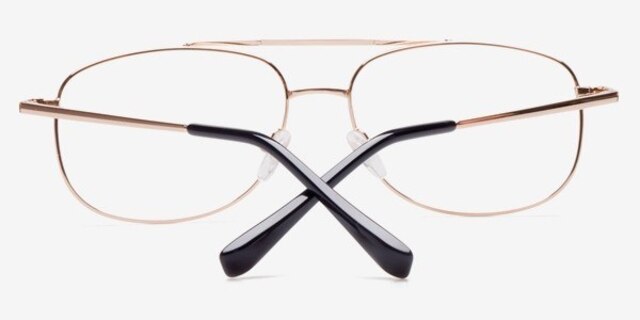 AbdulinoL Golden MetalEyeglass Frames from EyeBuyDirect, Closed View