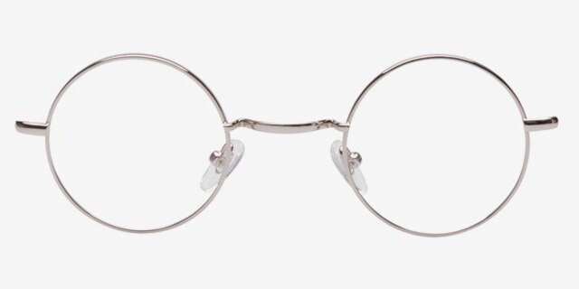 Abaza Silver MetalEyeglass Frames from EyeBuyDirect, Front View