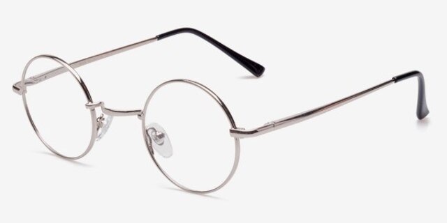 Abaza Silver MetalEyeglass Frames from EyeBuyDirect, Angle View