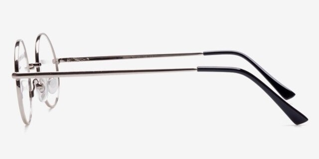 Abaza Silver MetalEyeglass Frames from EyeBuyDirect, Side View