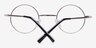 Abaza Silver MetalEyeglass Frames from EyeBuyDirect, Closed View