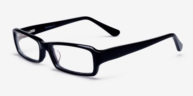 Halmstad Black AcetateEyeglass Frames from EyeBuyDirect, Angle View