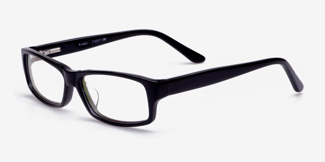Kramfors Black AcetateEyeglass Frames from EyeBuyDirect, Angle View