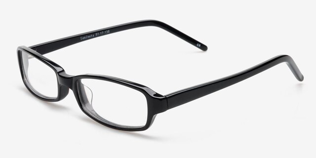 Luninets Black AcetateEyeglass Frames from EyeBuyDirect, Angle View