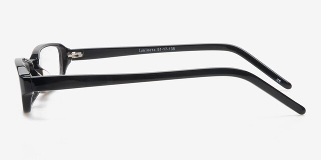 Luninets Black AcetateEyeglass Frames from EyeBuyDirect, Side View
