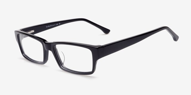 Brady Black AcetateEyeglass Frames from EyeBuyDirect, Angle View