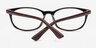Cache Black & Burgundy AcetateEyeglass Frames from EyeBuyDirect, Closed View
