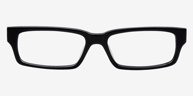 Cad Black AcetateEyeglass Frames from EyeBuyDirect, Front View