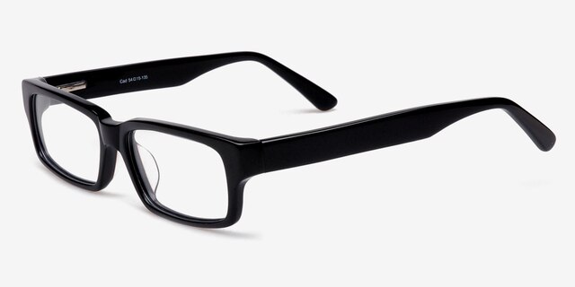 Cad Black AcetateEyeglass Frames from EyeBuyDirect, Angle View