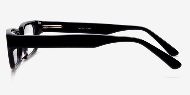 Cad Black AcetateEyeglass Frames from EyeBuyDirect, Side View