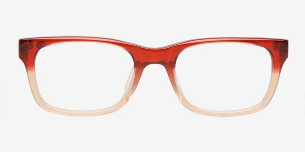 Kacy Red/Clear Acétate Montures de lunettes de vue