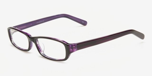 Luga Purple AcetateEyeglass Frames from EyeBuyDirect, Angle View