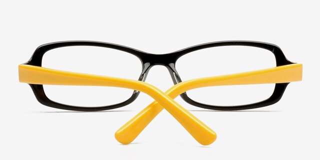 Segezha Black & Yellow AcetateEyeglass Frames from EyeBuyDirect, Closed View