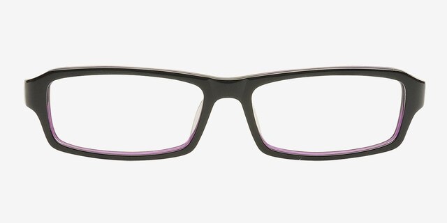 Tuapse Black & Purple AcetateEyeglass Frames from EyeBuyDirect, Front View