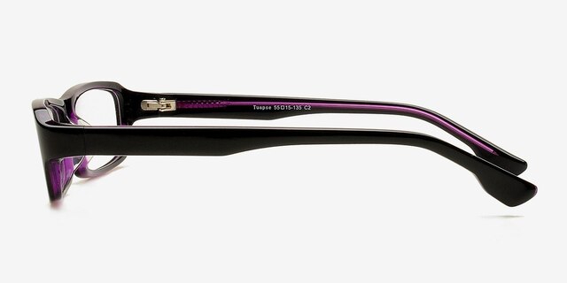 Tuapse Black & Purple AcetateEyeglass Frames from EyeBuyDirect, Side View