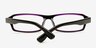 Tuapse Black & Purple AcetateEyeglass Frames from EyeBuyDirect, Closed View