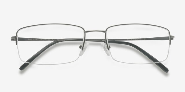 Kanick Gunmetal TitaniumEyeglass Frames from EyeBuyDirect, Closed View