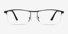 Lake Black TitaniumEyeglass Frames from EyeBuyDirect, Front View