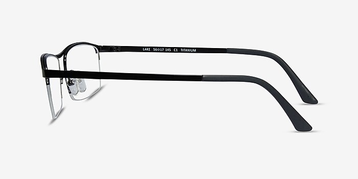Lake Black Titanium Eyeglass Frames from EyeBuyDirect
