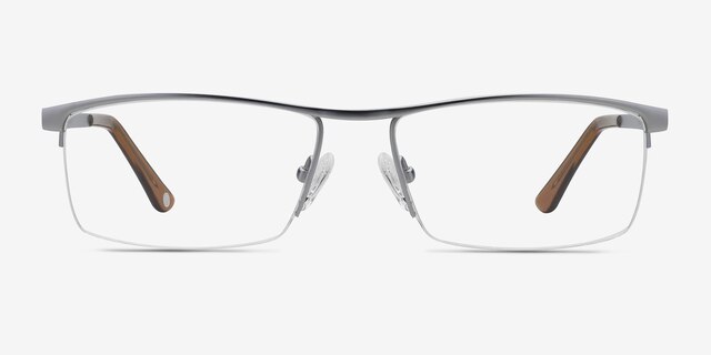 Lake Gray TitaniumEyeglass Frames from EyeBuyDirect, Front View