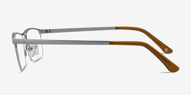 Lake Gray TitaniumEyeglass Frames from EyeBuyDirect, Side View