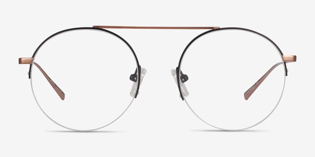 Origin Black TitaniumEyeglass Frames from EyeBuyDirect, Front View