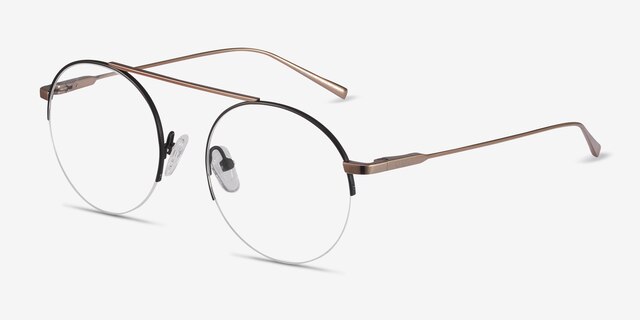Origin Black TitaniumEyeglass Frames from EyeBuyDirect, Angle View