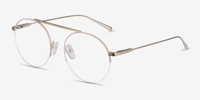 Origin Pink TitaniumEyeglass Frames from EyeBuyDirect, Angle View