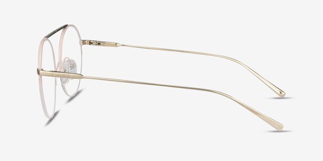Origin Pink TitaniumEyeglass Frames from EyeBuyDirect, Side View