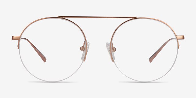 Origin Gold TitaniumEyeglass Frames from EyeBuyDirect, Front View