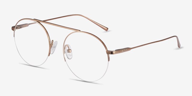Origin Gold TitaniumEyeglass Frames from EyeBuyDirect, Angle View