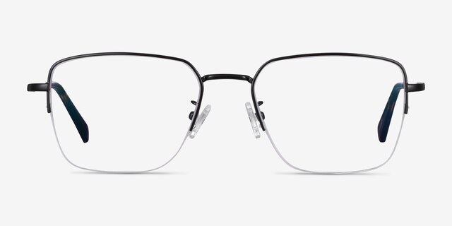 James Noir TitaniumMontures de lunettes de vue d'EyeBuyDirect, Vue de Face