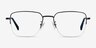 James Noir TitaniumMontures de lunettes de vue d'EyeBuyDirect, Vue de Face