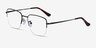 James Noir TitaniumMontures de lunettes de vue d'EyeBuyDirect, Vue d'Angle