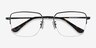 James Noir TitaniumMontures de lunettes de vue d'EyeBuyDirect, Vue Rapprochée
