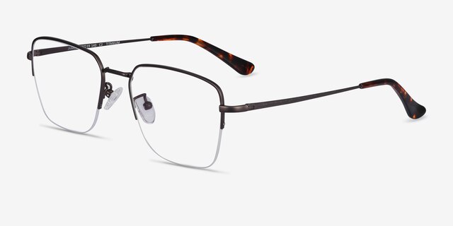 James Gunmetal TitaniumEyeglass Frames from EyeBuyDirect, Angle View