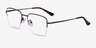 James Gunmetal TitaniumEyeglass Frames from EyeBuyDirect, Angle View