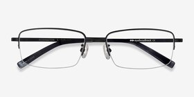 Remington Noir Titanium Montures de lunettes de vue d'EyeBuyDirect, Vue Rapprochée