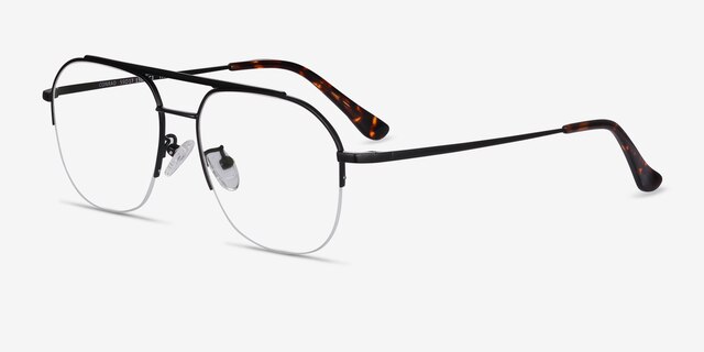 Conrad Black TitaniumEyeglass Frames from EyeBuyDirect, Angle View