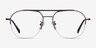 Conrad Gunmetal TitaniumEyeglass Frames from EyeBuyDirect, Front View