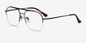 Conrad Gunmetal TitaniumEyeglass Frames from EyeBuyDirect, Angle View