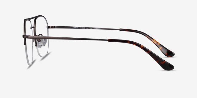 Conrad Gunmetal TitaniumEyeglass Frames from EyeBuyDirect, Side View