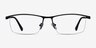 Destination Matte Black TitaniumEyeglass Frames from EyeBuyDirect, Front View